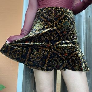 Urban outfitters velvet mini skirt